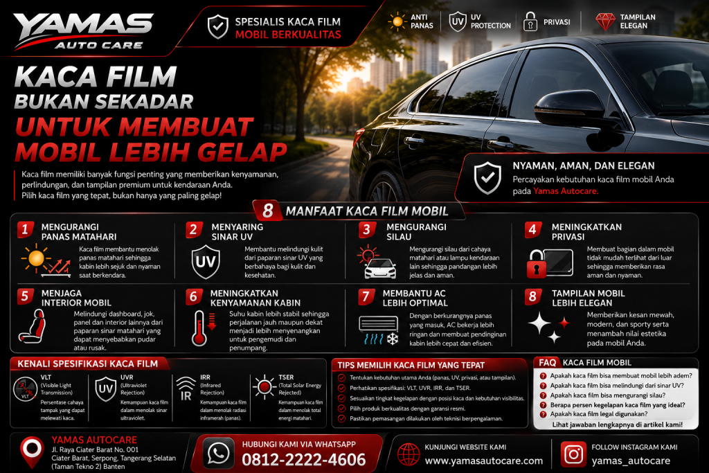 kaca film bukan sekedar membuat mobil lebih gelap