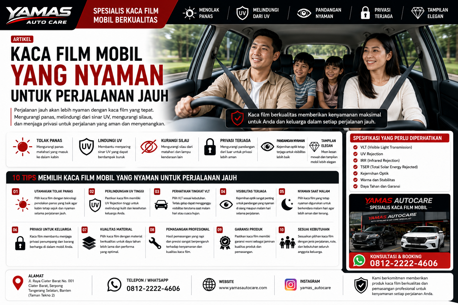 Kaca Film Mobil Yang Nyaman Untuk Perjalanan Yang Jauh