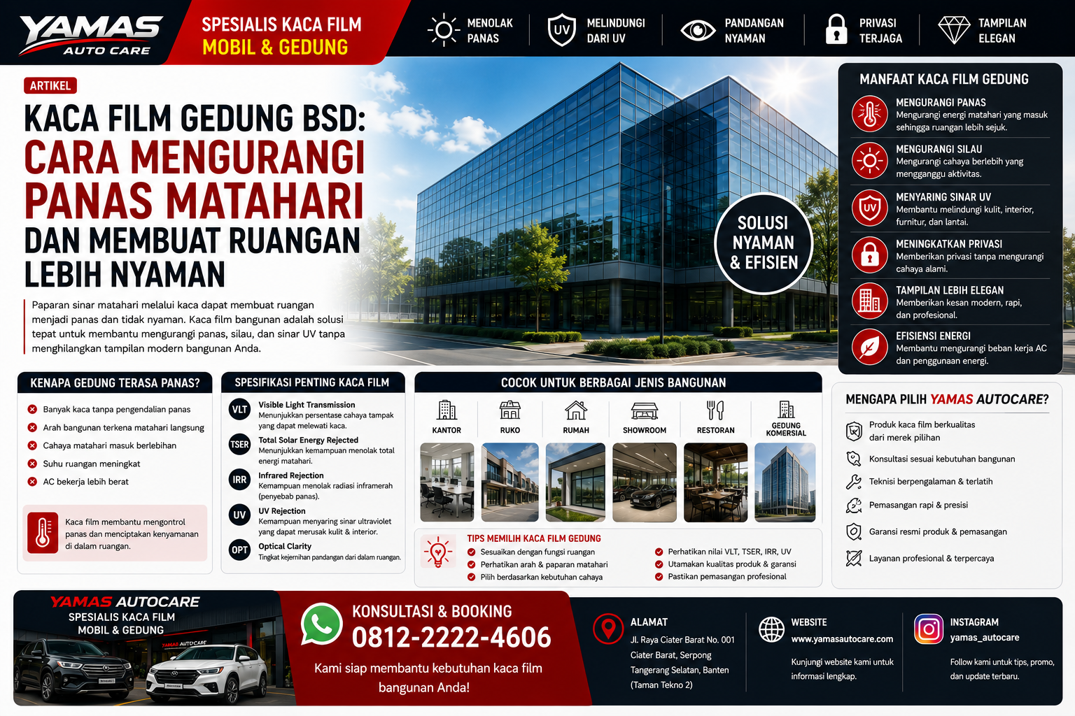 Kaca Film Gedung BSD:Cara Mengurangi Panas Matahari dan Membuat Ruangan Lebih Nyaman