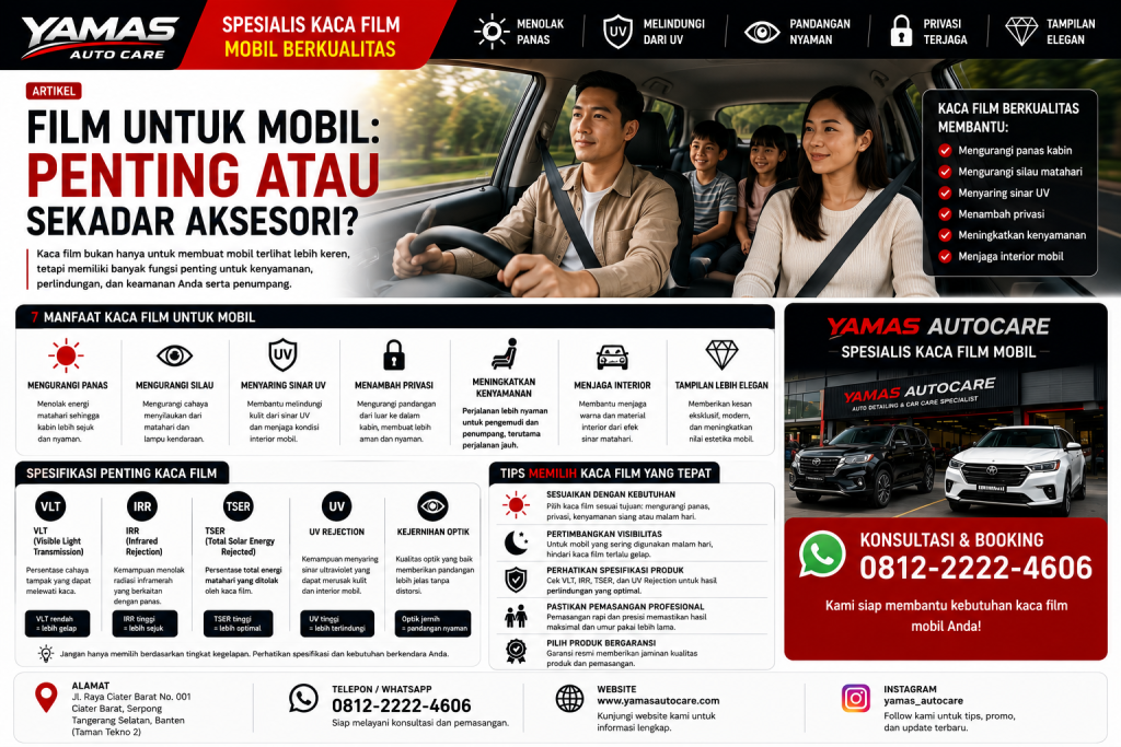 Kaca Film Untuk Mobil:Penting Atau Sekada Aksesorisr?