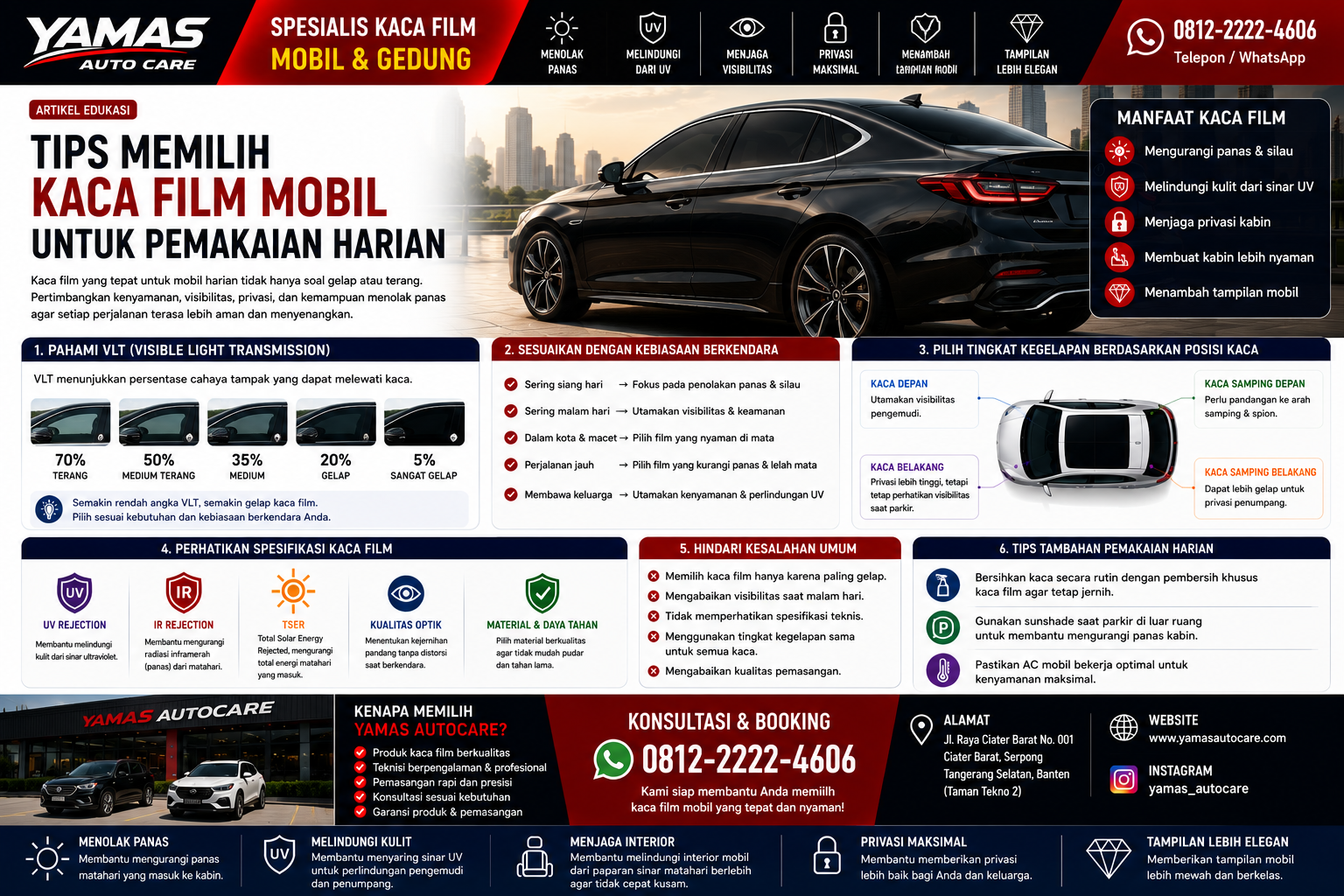 Tips Memilih Kaca Film Mobil untuk Pemakaian Harian