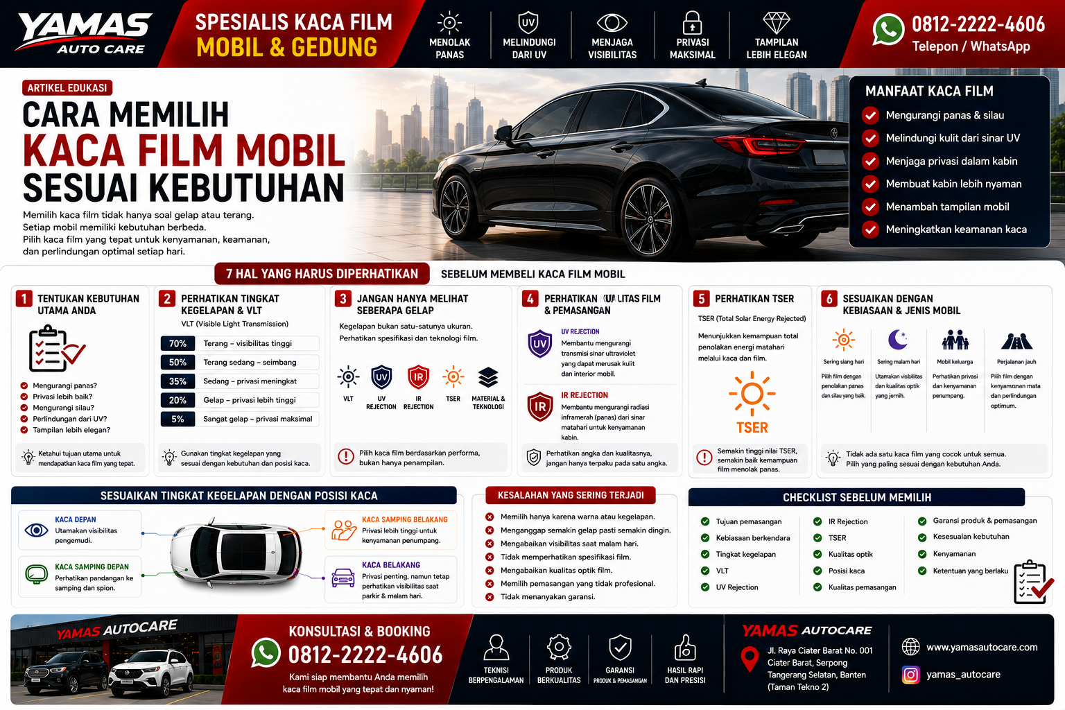 Cara Memilih Kaca Film Mobil Sesuai Kebutuhan