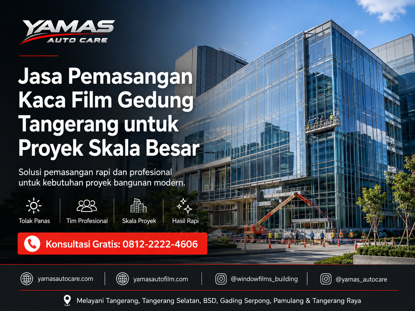 Jasa Pemasangan Kaca Film Tangerang untuk Proyek Skala Besar