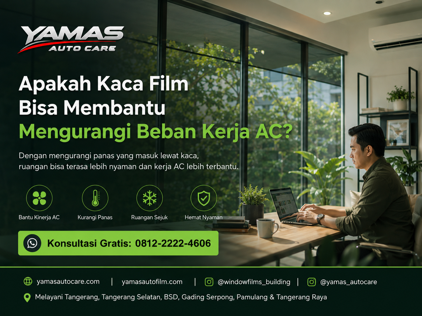 Apakah Kaca Film Bisa Membantu Mengurangi Beban Kerja AC?