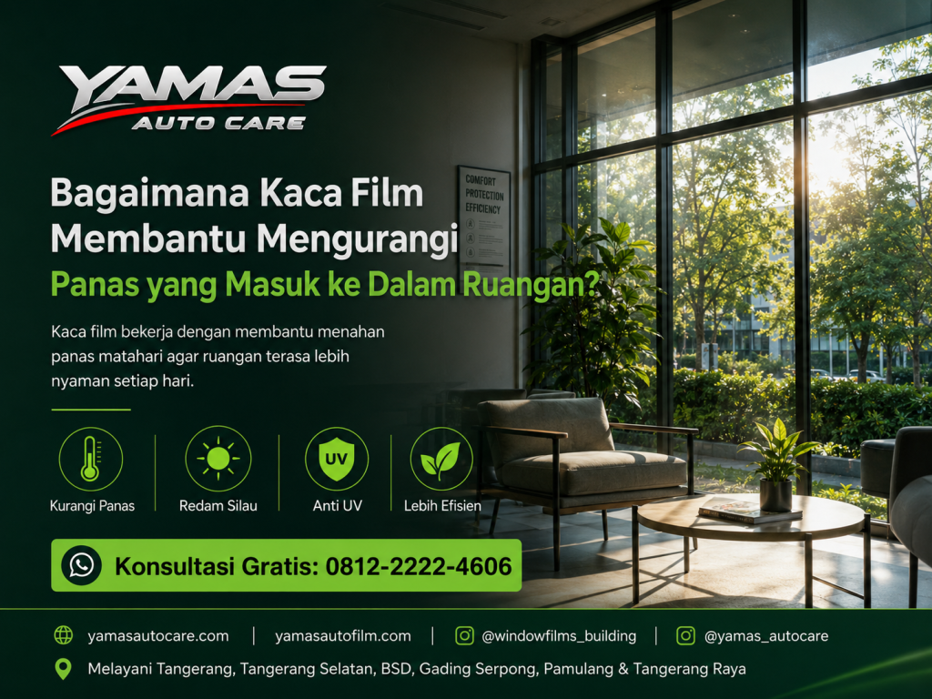 Bagaimana Kaca Film Membantu Mengurangi Panas yang Masuk Kedalam Ruangan?