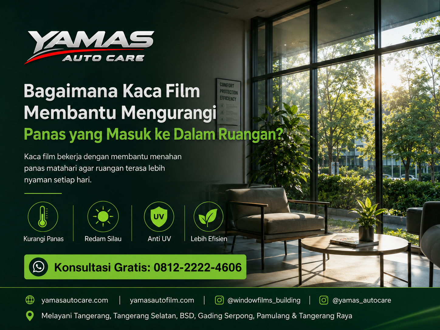 Bagaimana Kaca Film Membantu Mengurangi Panas yang Masuk Kedalam Ruangan?
