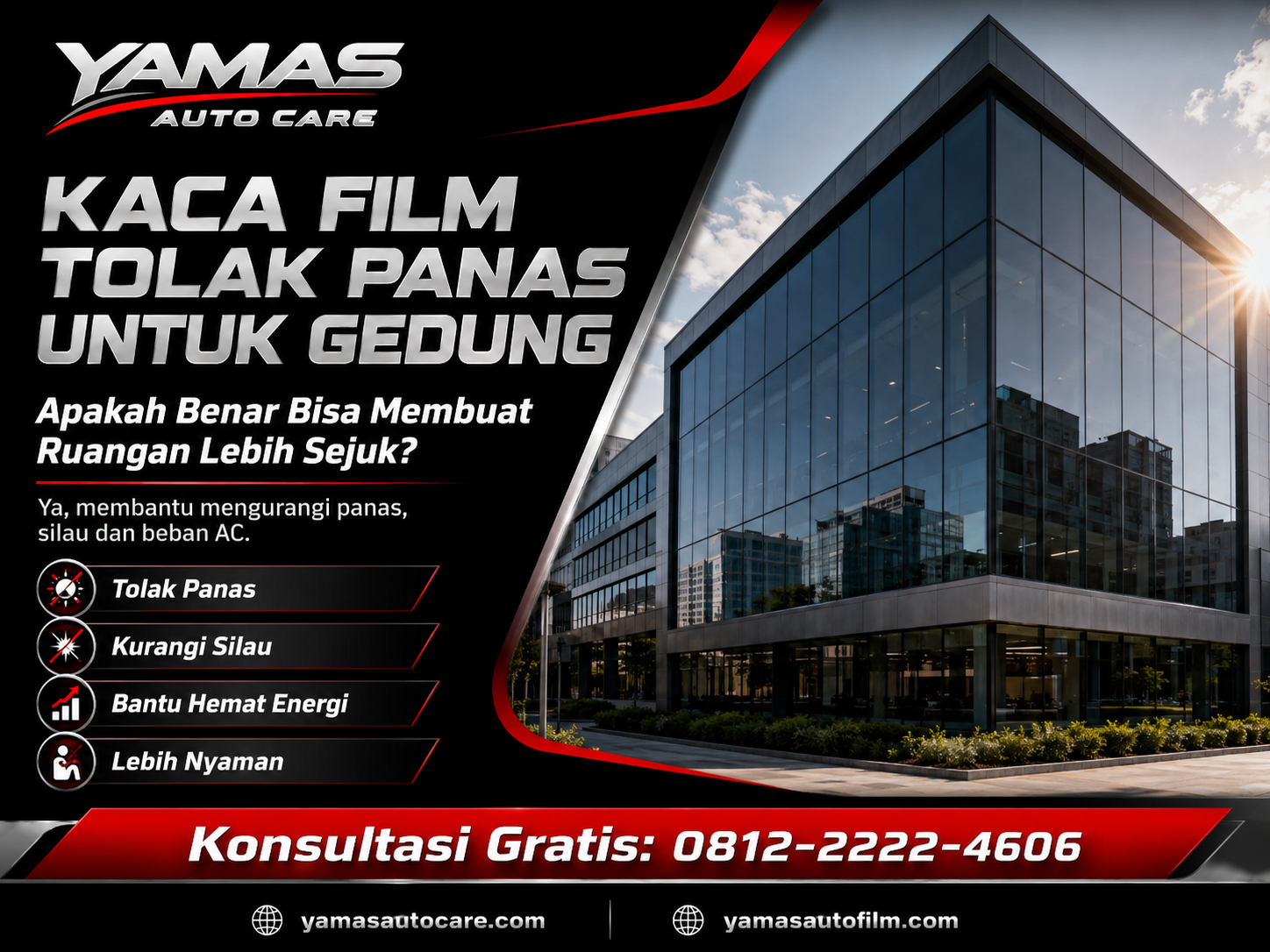 Kaca Film Tolak Panas untuk Gedung :Apakah Benar bisa Membuat Ruangan Lebih Sejuk?