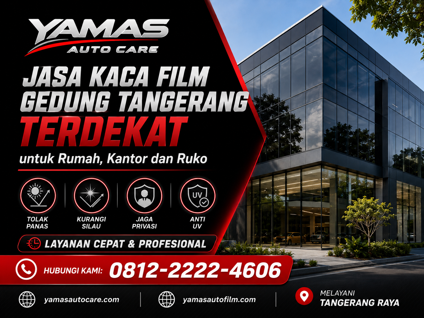 Jasa Kaca Film Gedung Tangerang Terdekat : untuk Rumah,Kantor dan Ruko