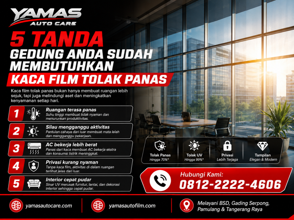 5 Tanda Gedung Anda Sudah Membutuhkan Kaca Film Tolak Panas