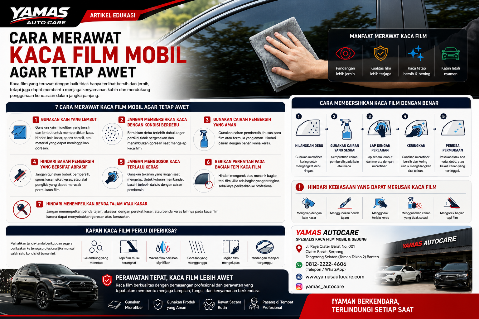 Cara Merawat Kaca Film Mobil agar Tetap Awet