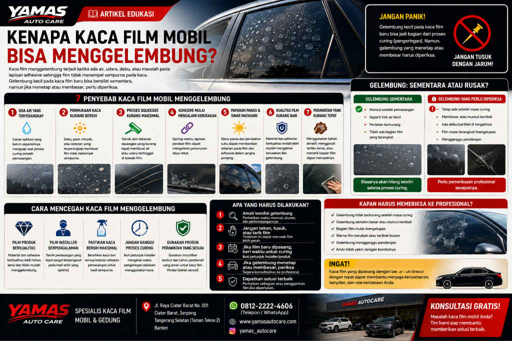 Kenapa Kaca Film Mobil Bisa Menggelembung?