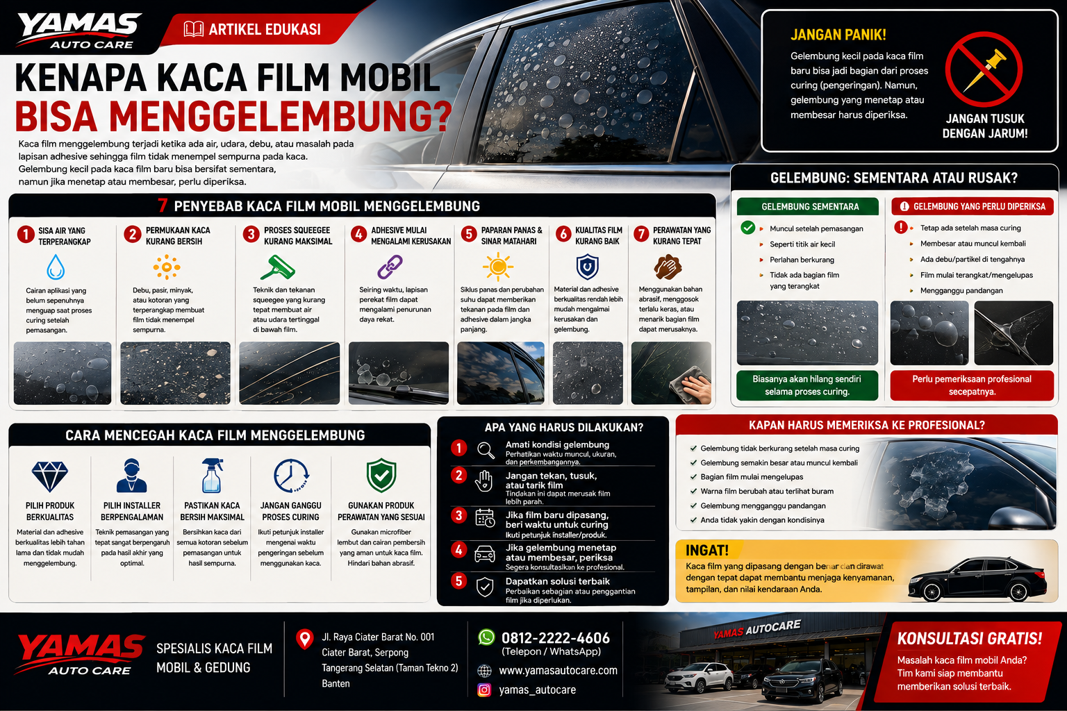 Kenapa Kaca Film Mobil Bisa Menggelembung?