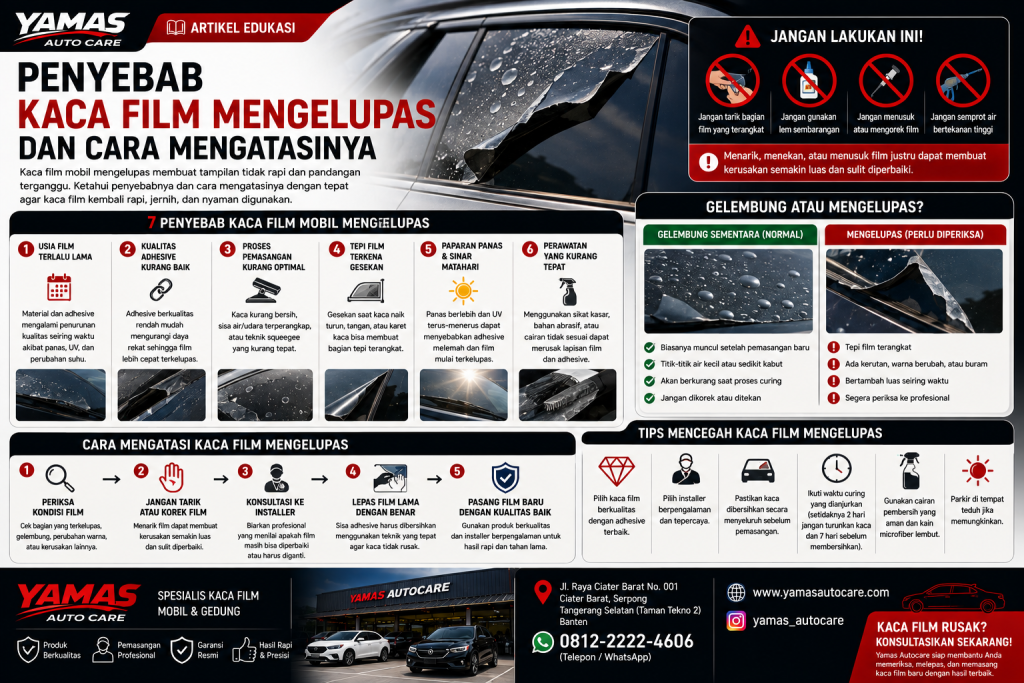 Penyebab Kaca Film Mengelupas dan Cara Mengatasinya