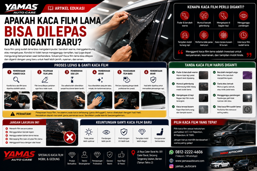 Apakah Kaca Film Lama Bisa Dilepas dan diganti Baru?