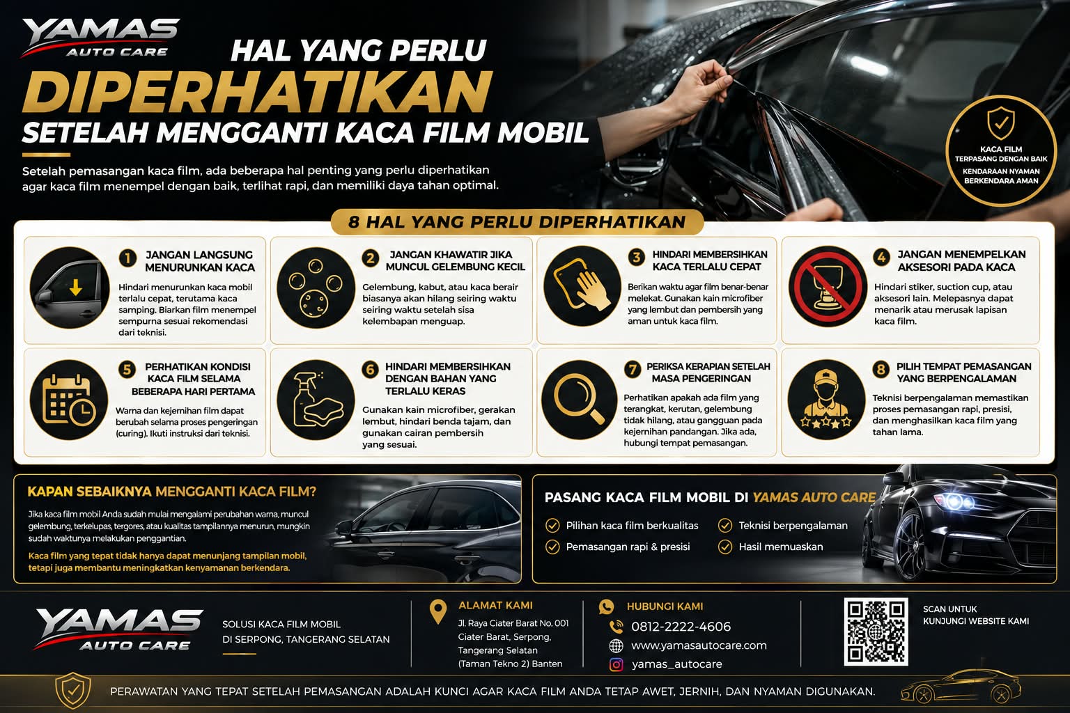 Hal yang Perlu Diperhatikan Setelah Mengganti Kaca Film Mobil