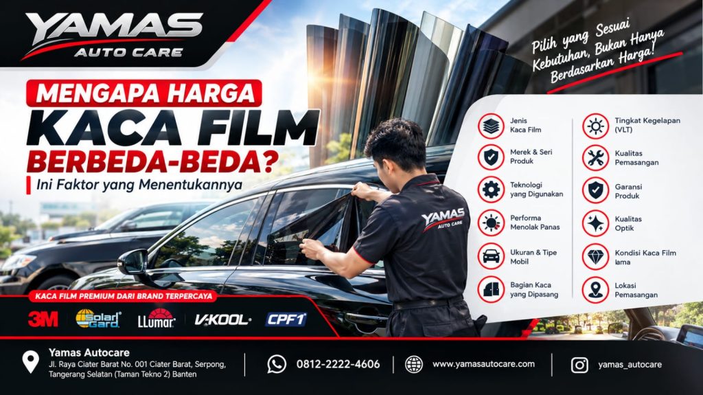 Mengapa harga kaca film berbeda-beda?ini faktor yang menentukannya