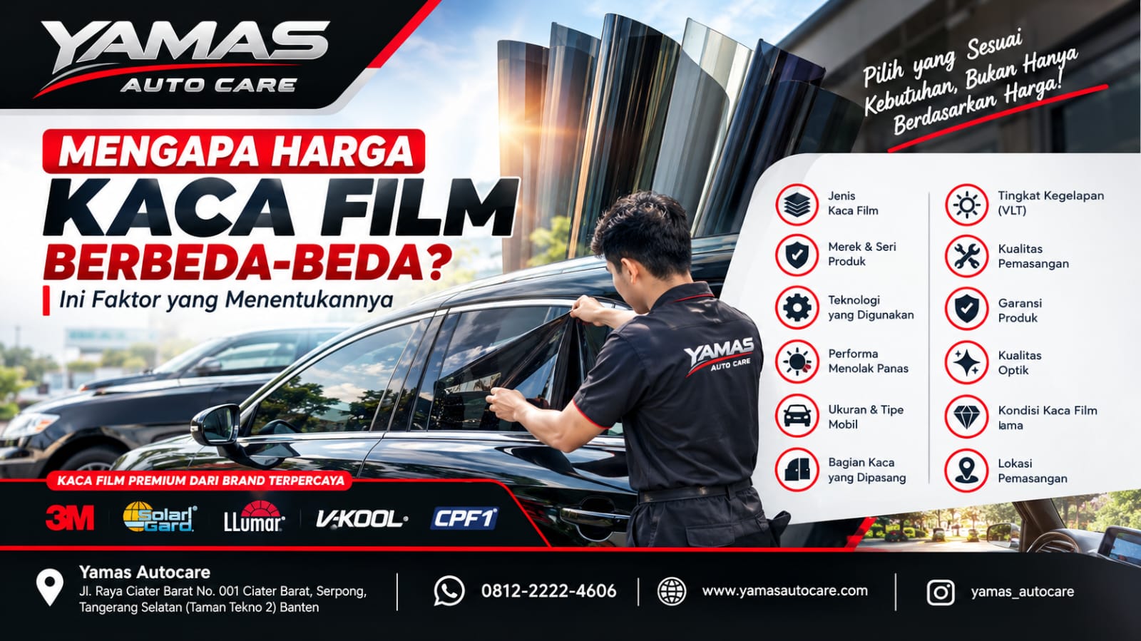 Mengapa harga kaca film berbeda-beda?ini faktor yang menentukannya