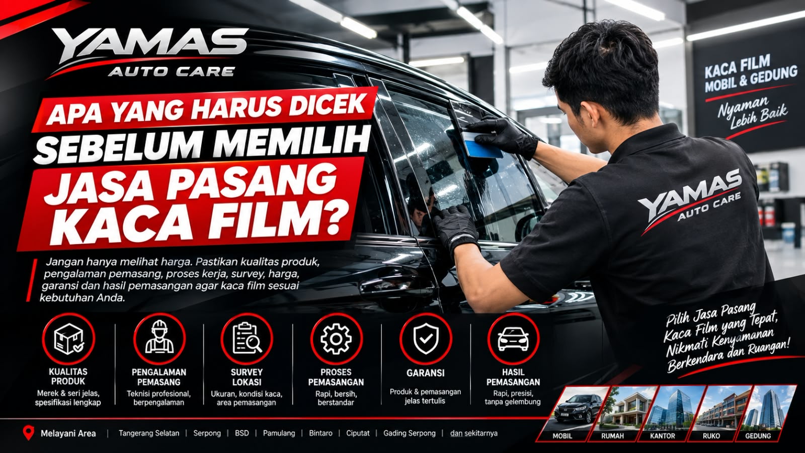 Apa yang harus dicek sebelum memilih jasa pasang kaca film